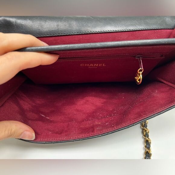 Chanel Metelesse Single Flap Vintage Lambskin Black Shoulder Bag - Picture 10 of 13